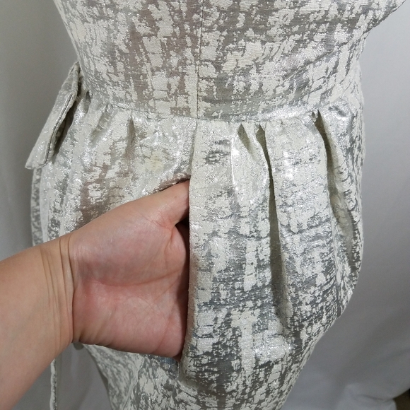 Erin Fetherston Silver Bow Back Dress 2 - Picture 9 of 16